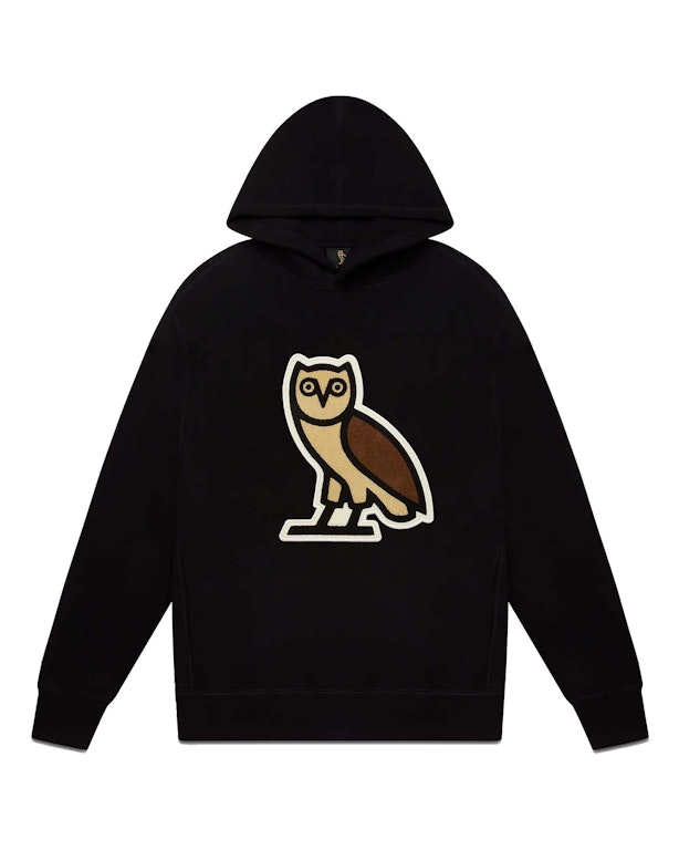 Pre-owned Ovo Chenille Bubble Owl Hoodie Black