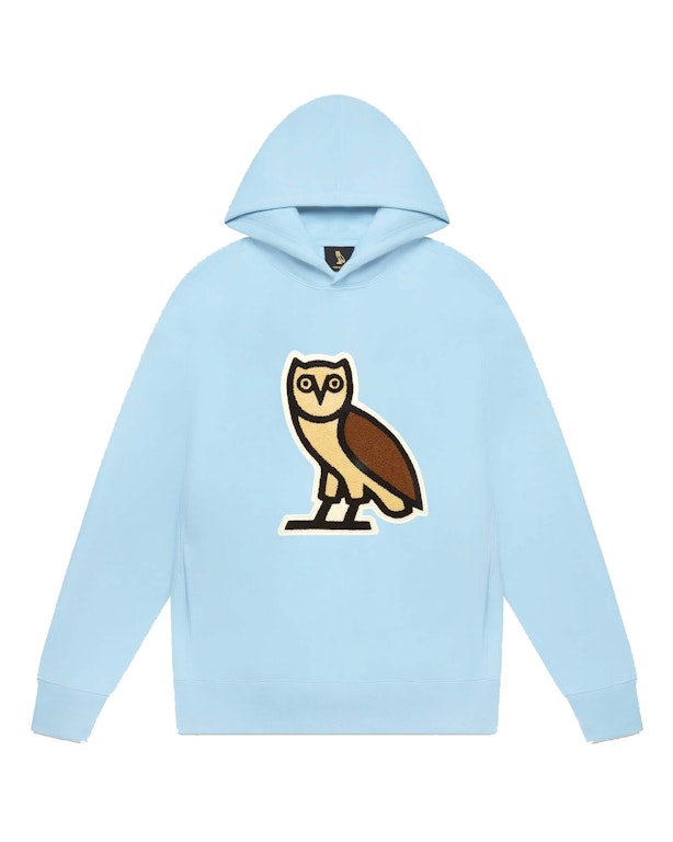 Pre-owned Ovo Chenille Bubble Owl Hoodie Light Blue