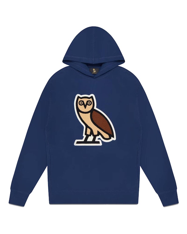 Pre-owned Ovo Chenille Bubble Owl Hoodie Navy