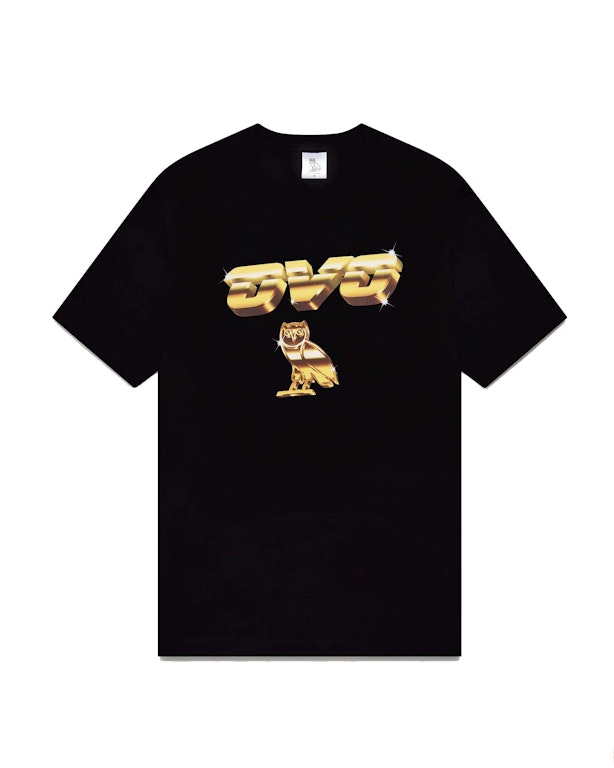 Pre-owned Ovo Chrome Owl T-shirt Black/gold