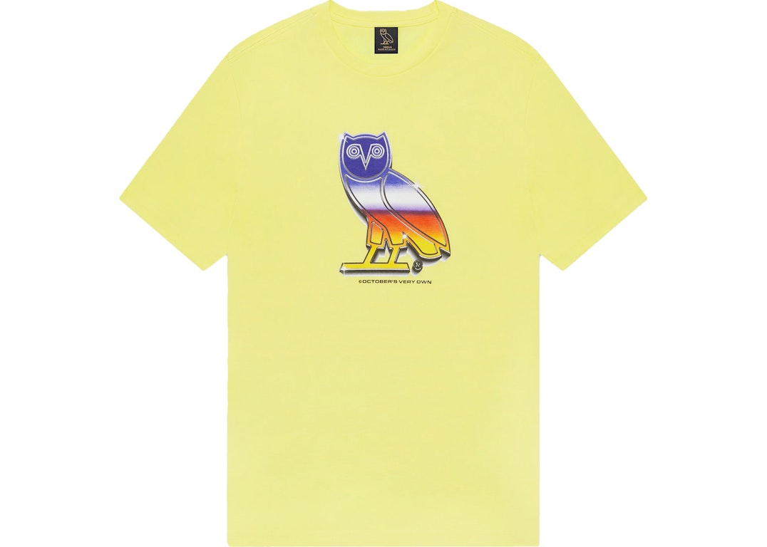 Pre-owned Ovo Chrome Owl T-shirt Yellow