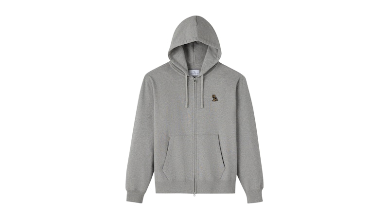 OVO Classic Full-Zip Hoodie Heather Grey Men's - FW25 - US