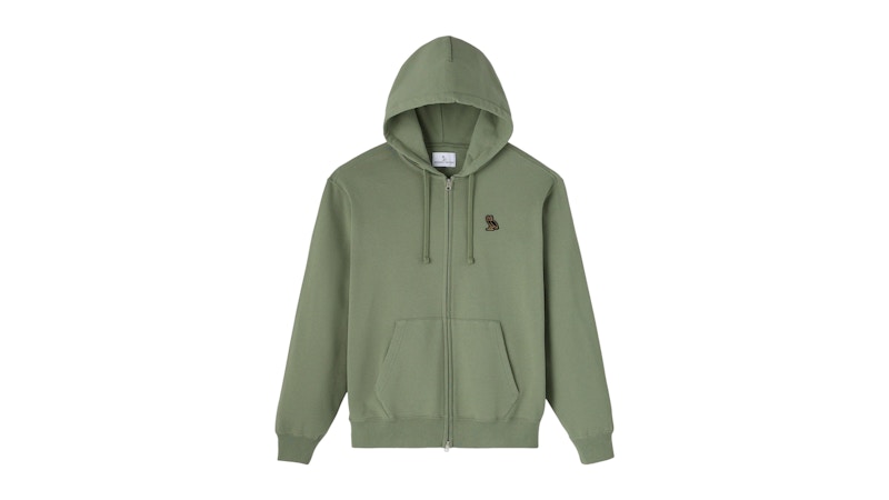 OVO Classic Full-Zip Hoodie Olive Men's - SS25 - US
