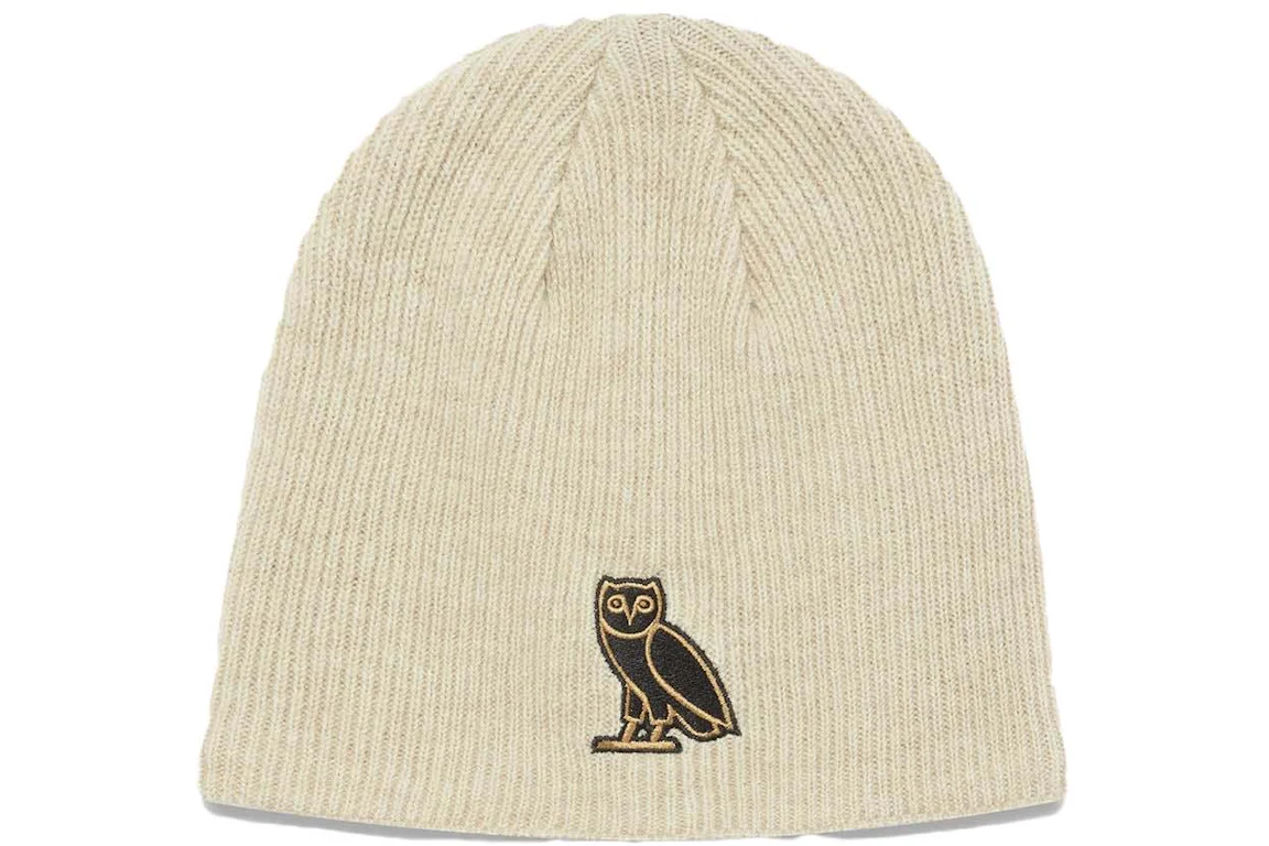 OVO Classic Owl Cuffless Beanie Sand - FW22 - DE