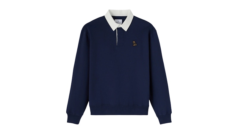 【美品】OVO RUGBY POLO グレー×ネイビー OVO Classic Rugby Polo Navy Men's - SS25 - US