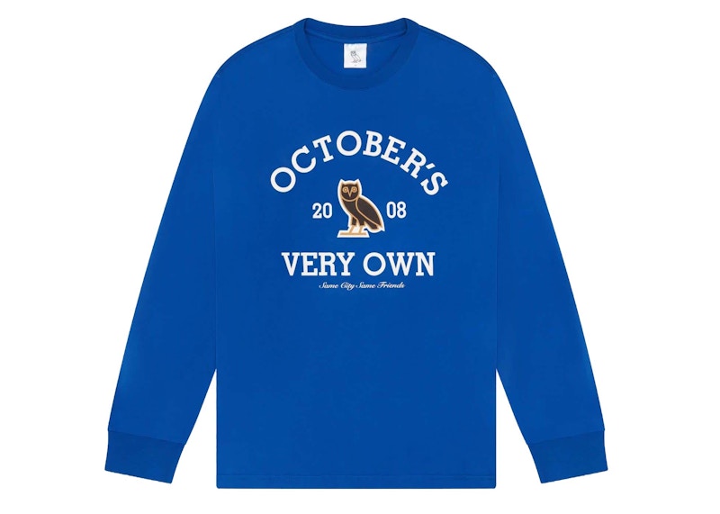 トップス OriginalCottonPackLongSleeveT-shirt ovy OVO Collegiate Longsleeve T-Shirt Blue Men's - SS23 - US