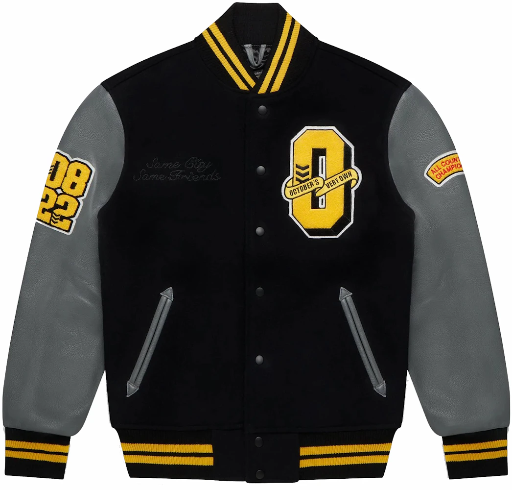 OVO Collegiate Varsity Jacket Black Men's - FW22 - US
