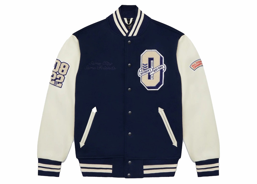 Pre-owned Ovo Collegiate Varsity Jacket Navy