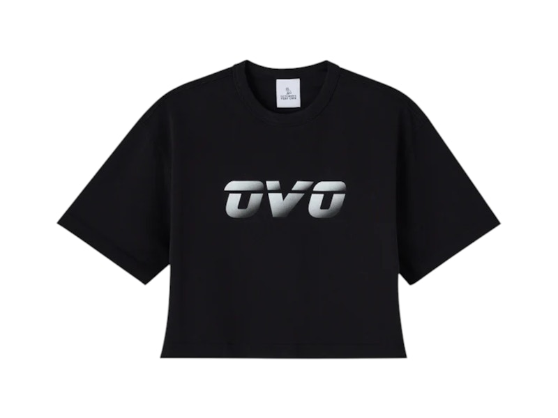 OVO Cropped Runner Tee Black