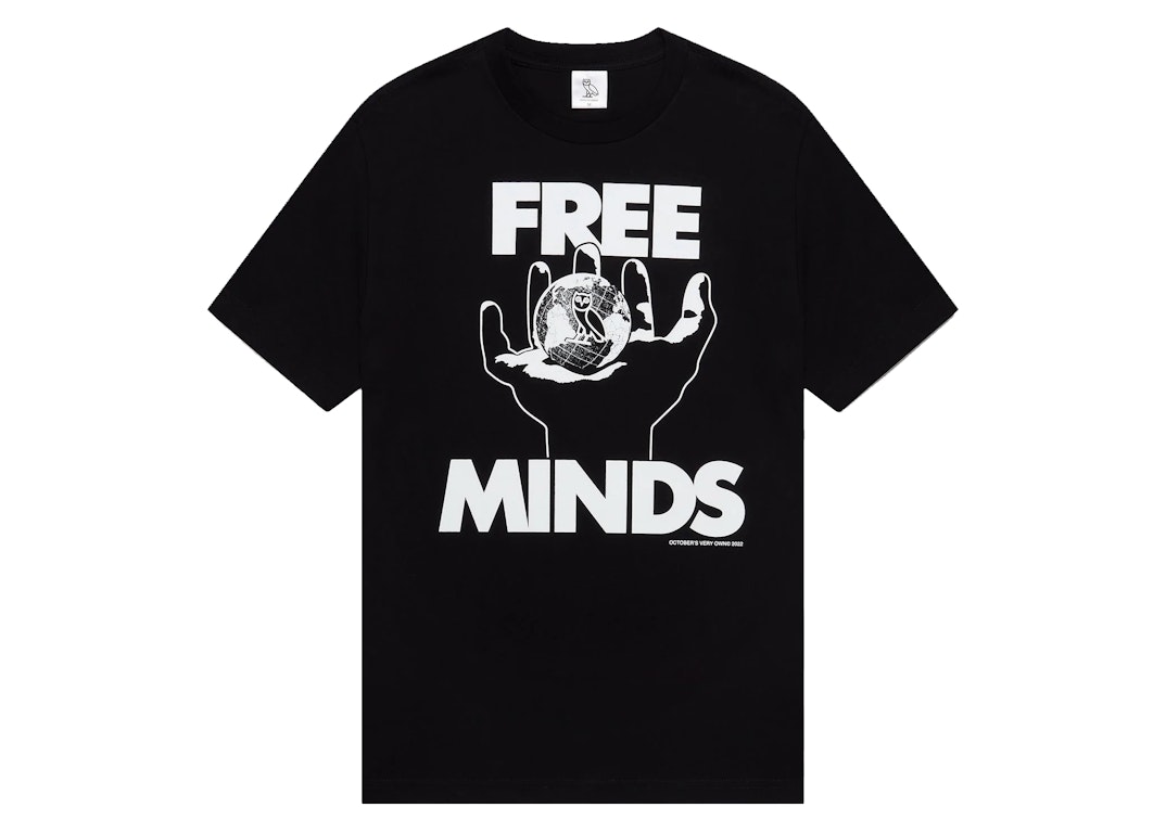 Pre-owned Ovo Free Minds T-shirt Black