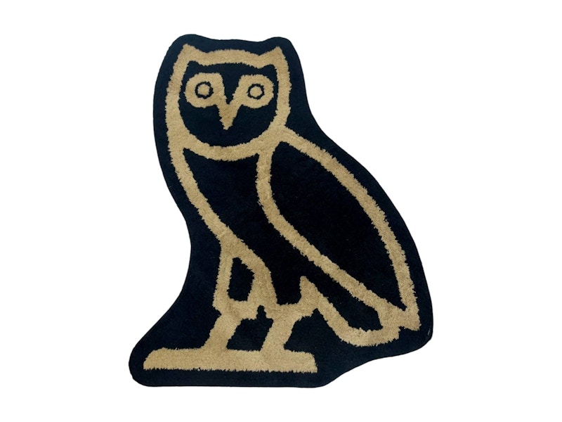 Pre-owned Ovo Men's Gallery 1950 Friends & Family Owl Rug In Black