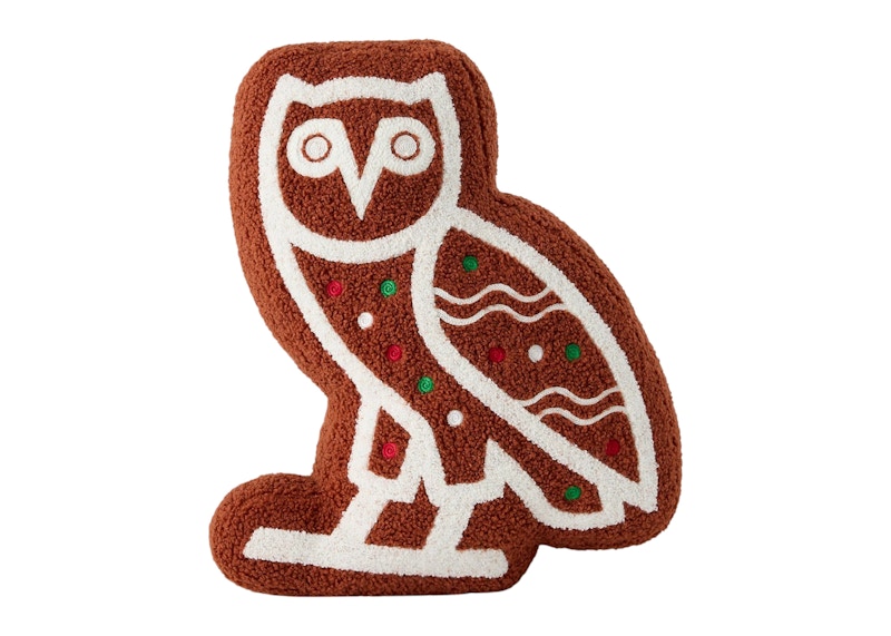 OVO Gingerbread Owl Cushion Gingerbread Men's - FW25 - US, image size:1400x1000