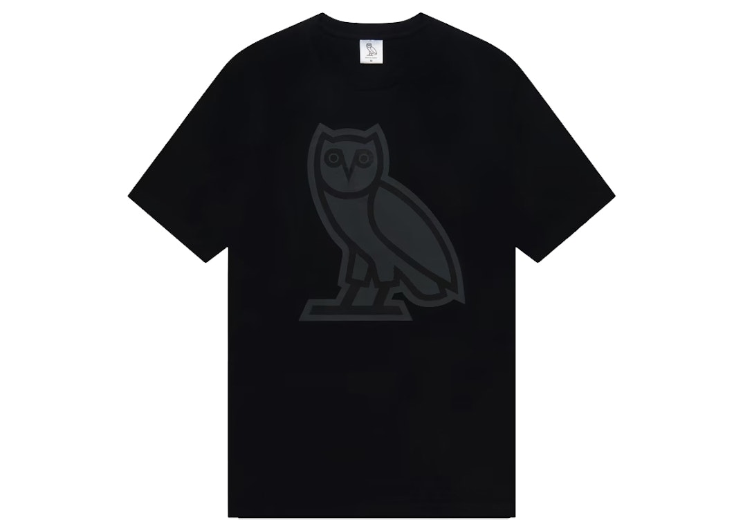 Pre-owned Ovo Glow In The Dark Owl T-shirt Black