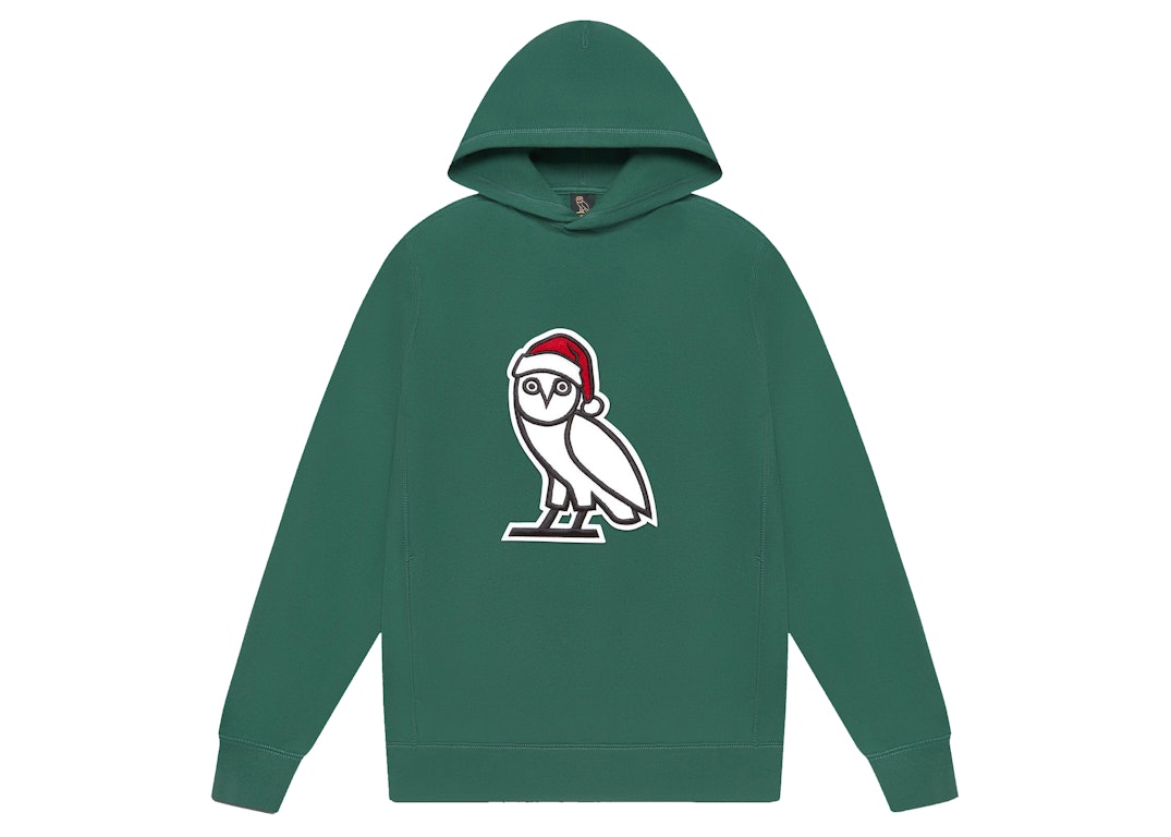 Pre-owned Ovo Holiday Owl Hoodie (fw21) Green