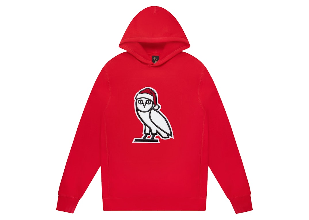 Pre-owned Ovo Holiday Owl Hoodie (fw21) Red