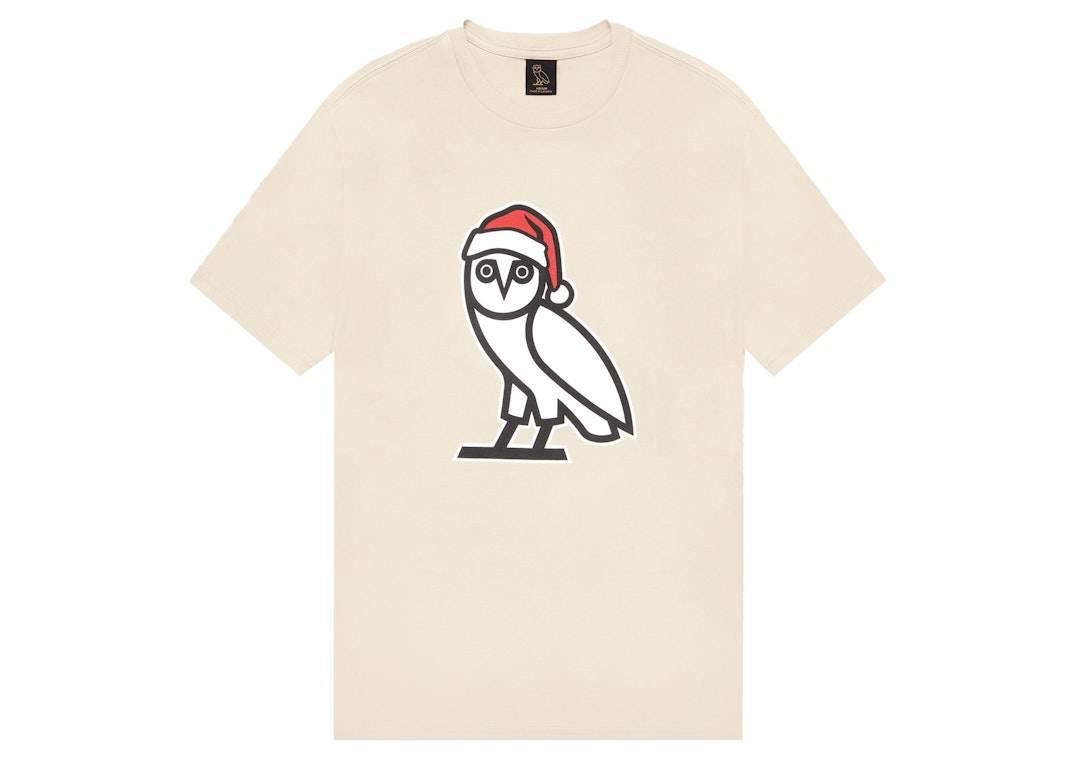 Pre-owned Ovo Holiday Owl T-shirt Cream