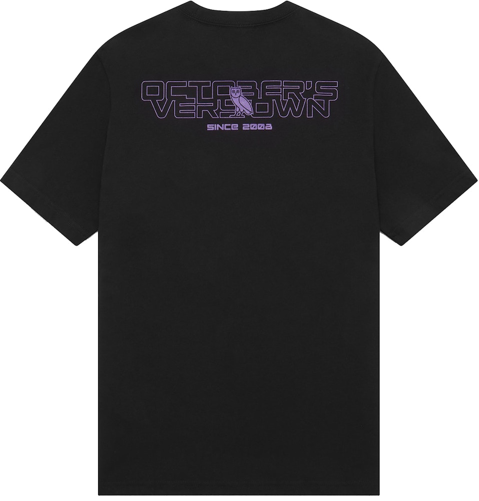 OVO Iridescent Grid Owl T-shirt Black - SS21