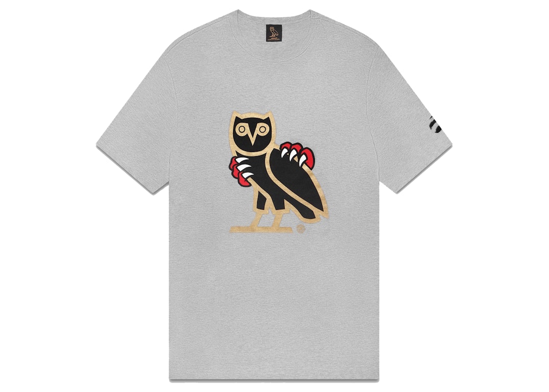 Pre-owned Ovo Jurassic Park Og Owl T-shirt Heather Grey