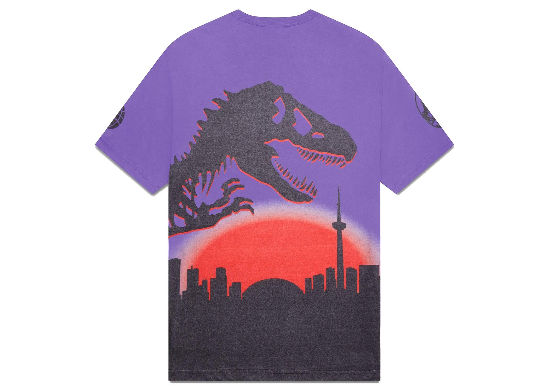 OVO Jurassic Park Skyline T-shirt Purple Men's - FW21 - US