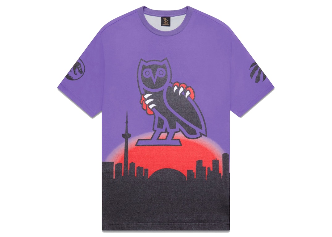 Pre-owned Ovo Jurassic Park Skyline T-shirt Purple