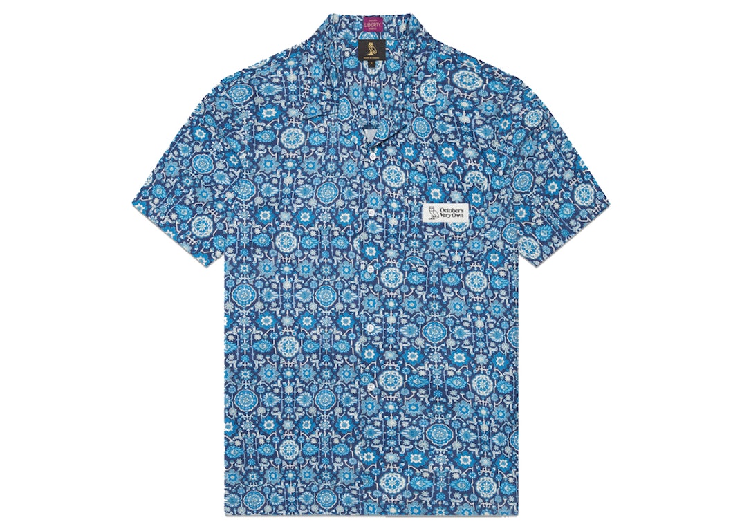 Pre-owned Ovo Liberty Floral Camp Shirt Blue