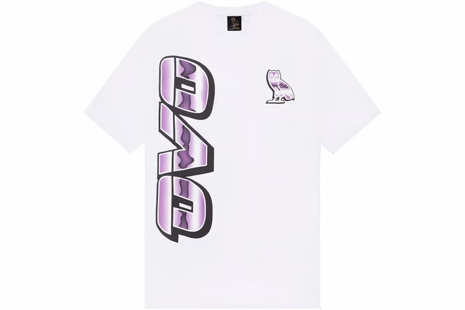 OVO Liquid Chrome Runner T-shirt White