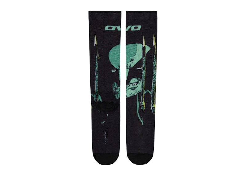 OVO Marvel Wolverine Socks Black