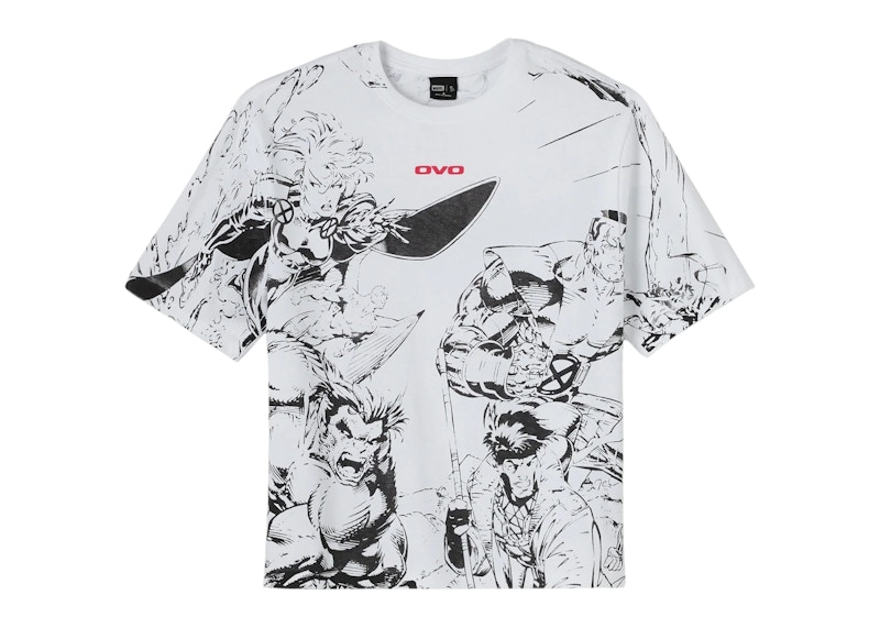 OVO Marvel X-Men Splash Page Tee White Men's - FW25 - US