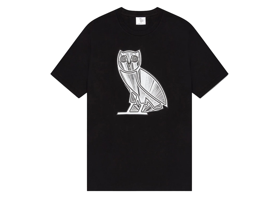 Pre-owned Ovo Metallic Owl T-shirt Black