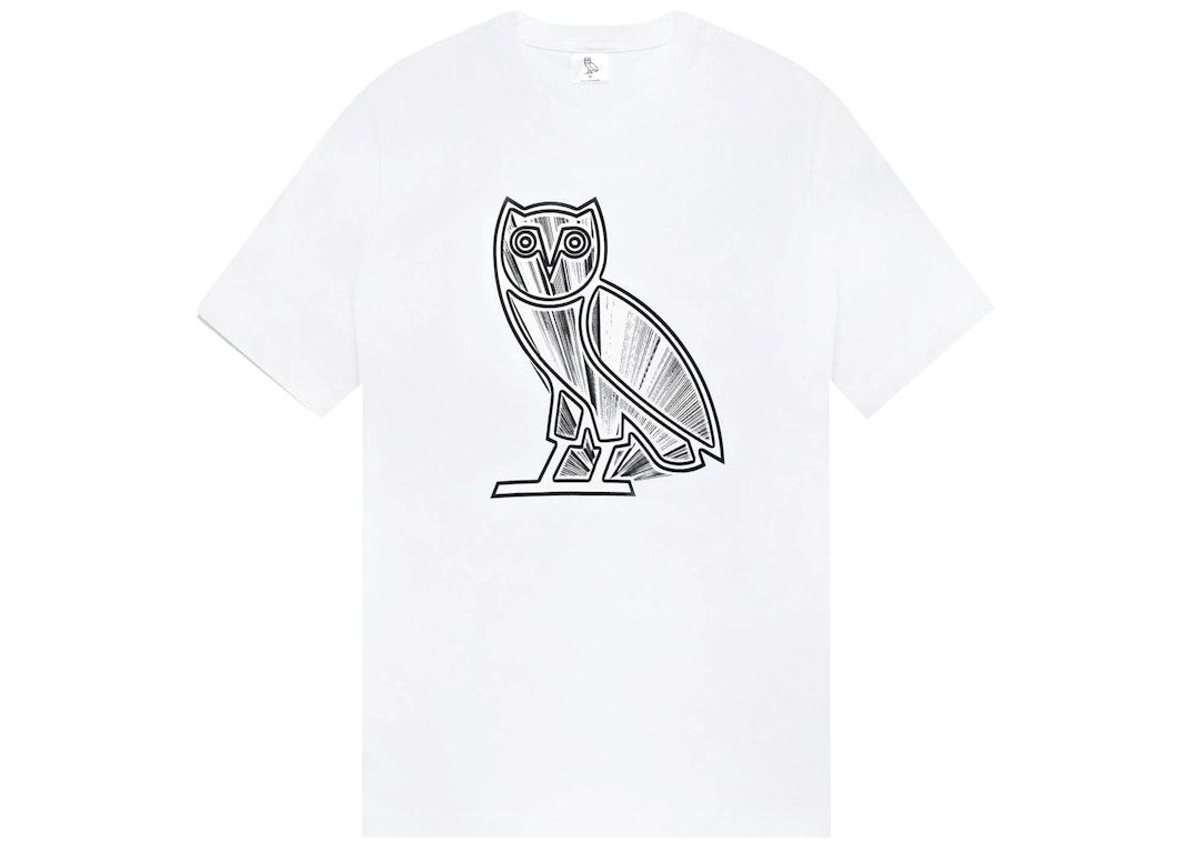 Pre-owned Ovo Metallic Owl T-shirt White