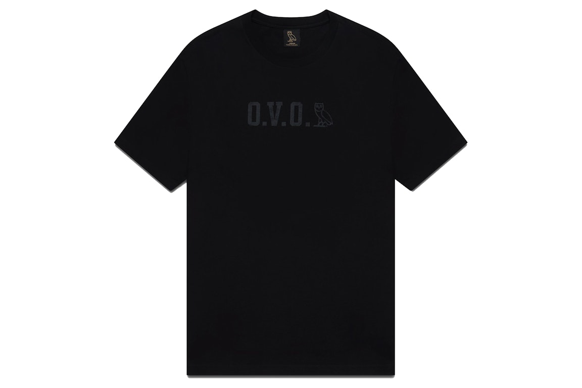 Pre-owned Ovo Military Stencil T-shirt Black