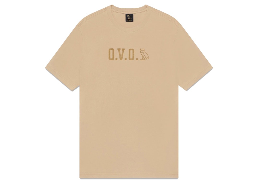 Pre-owned Ovo Military Stencil T-shirt Caramel