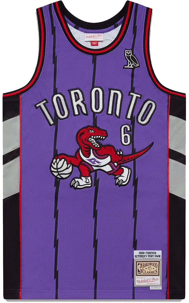 OVO Mitchell And Ness '95 Raptors Basketball Jersey Purple/Back