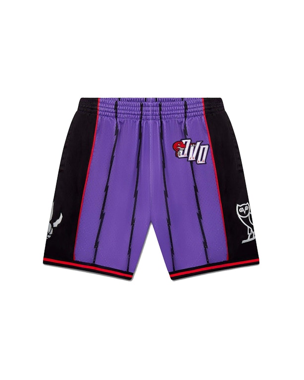 Pre-owned Ovo Mitchell And Ness '95 Raptors Basketball Short Purple/black