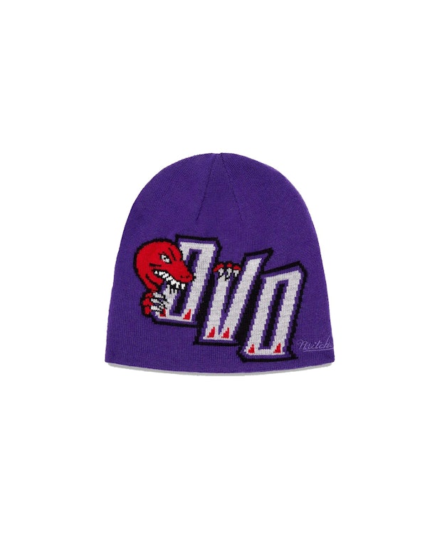 Pre-owned Ovo Mitchell And Ness '95 Raptors Beanie Purple