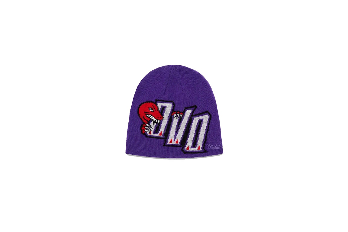 Pre-owned Ovo Mitchell And Ness '95 Raptors Beanie Purple