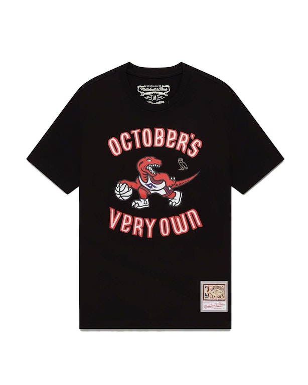 Pre-owned Ovo Mitchell And Ness '95 Raptors Draft Day T-shirt Black