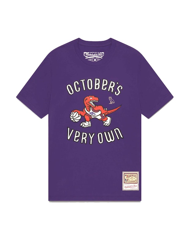 Pre-owned Ovo Mitchell And Ness '95 Raptors Draft Day T-shirt Purple
