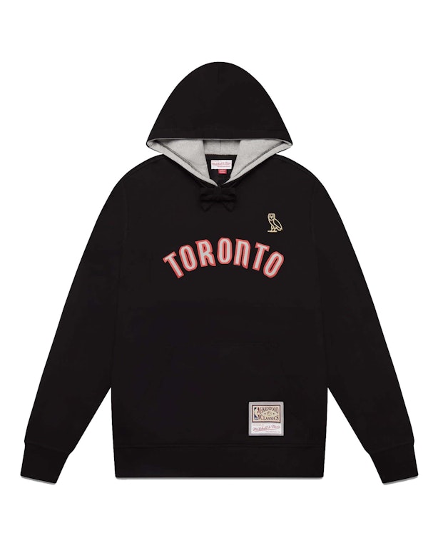 Pre-owned Ovo Mitchell And Ness '95 Raptors Hoodie Black