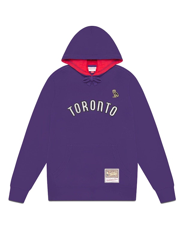 Pre-owned Ovo Mitchell And Ness '95 Raptors Hoodie Purple