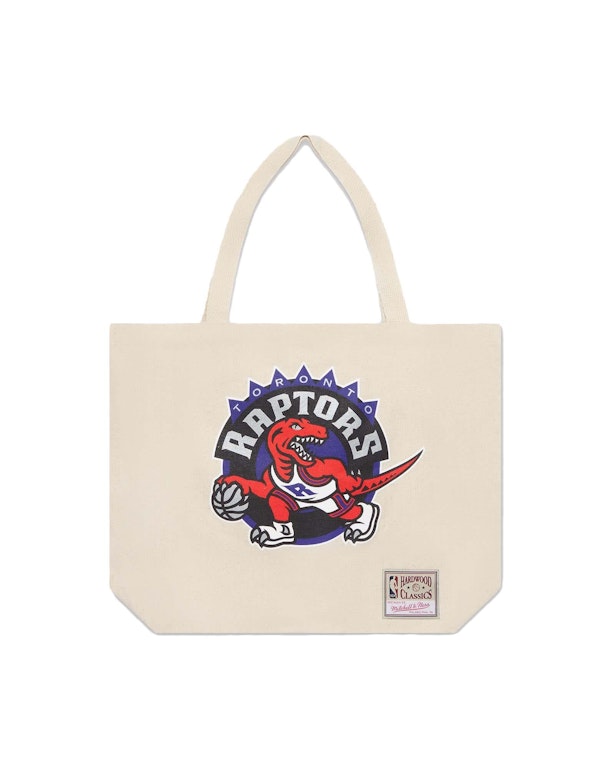 Pre-owned Ovo Mitchell And Ness '95 Raptors Tote Bag Cream