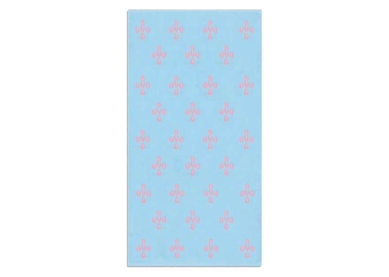 OVO Monogram Beach Towel Blue/Pink