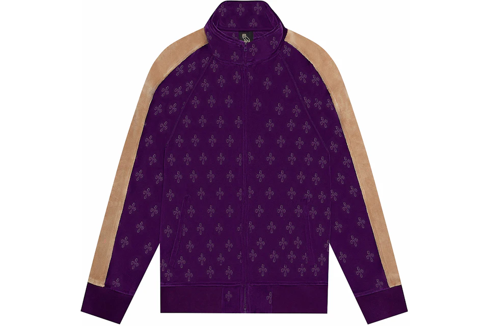 OVO Monogram Velour Track Jacket Purple