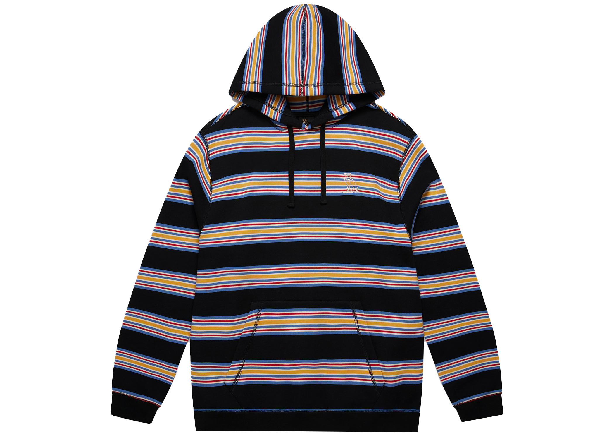 OVO Multi-Stripe Hoodie Black - SS21 Men's - GB