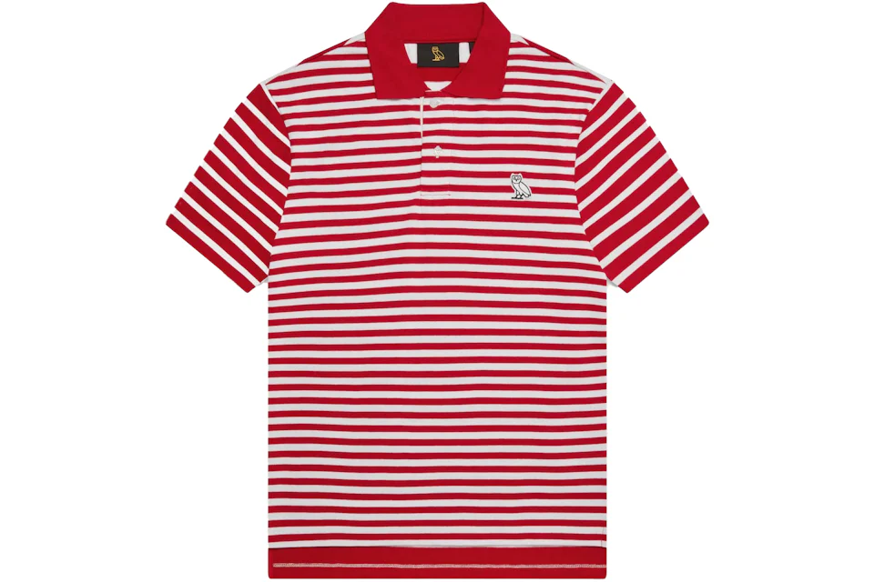 OVO Multi Stripe Polo Red