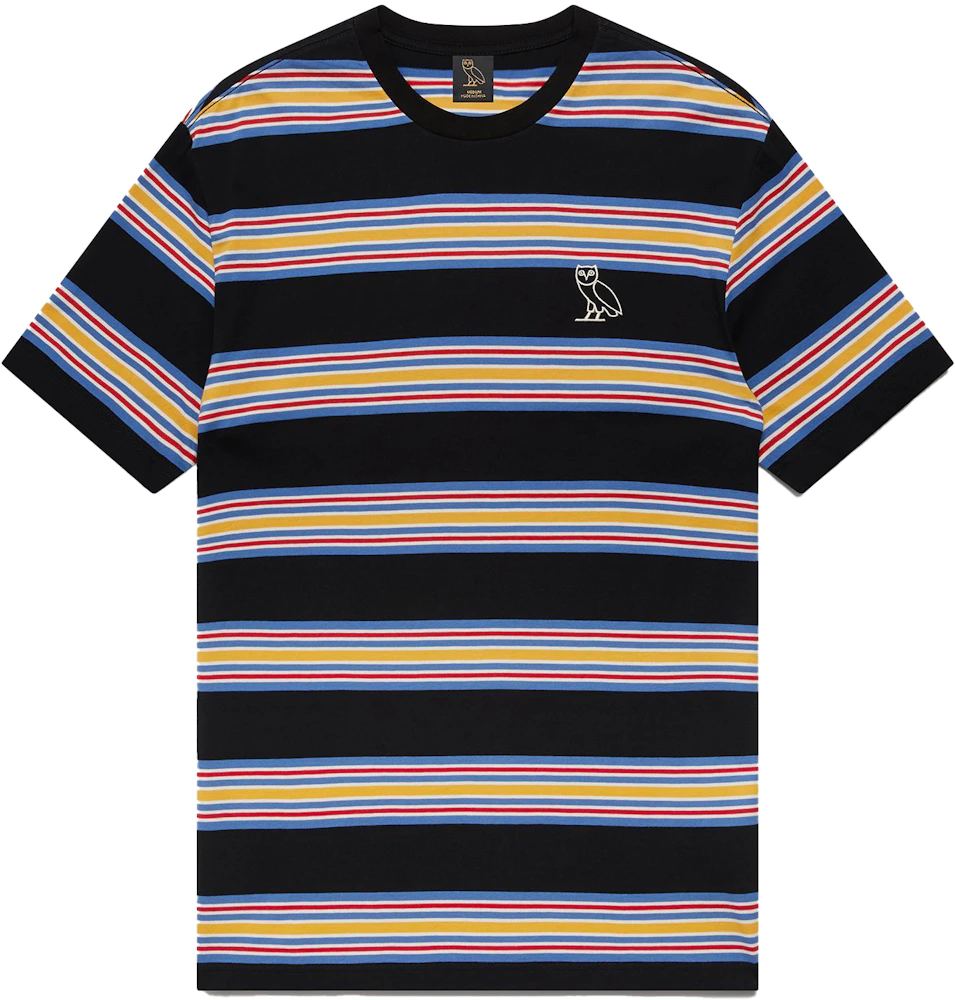OVO Multi-Stripe T-shirt Black Men's - SS21 - US