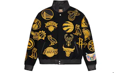 OVO NBA Jeff Hamilton Team Icons Wool Jacket Black