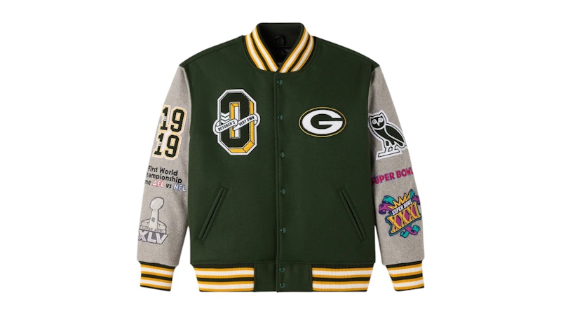 OVO NFL Green Bay Packers Varsity Jacket Green Men's - FW25 - US