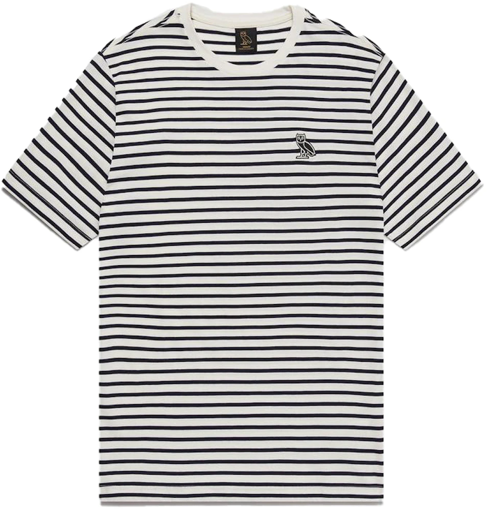 OVO Nautical Stripe T-shirt Navy Men's - SS21 - US