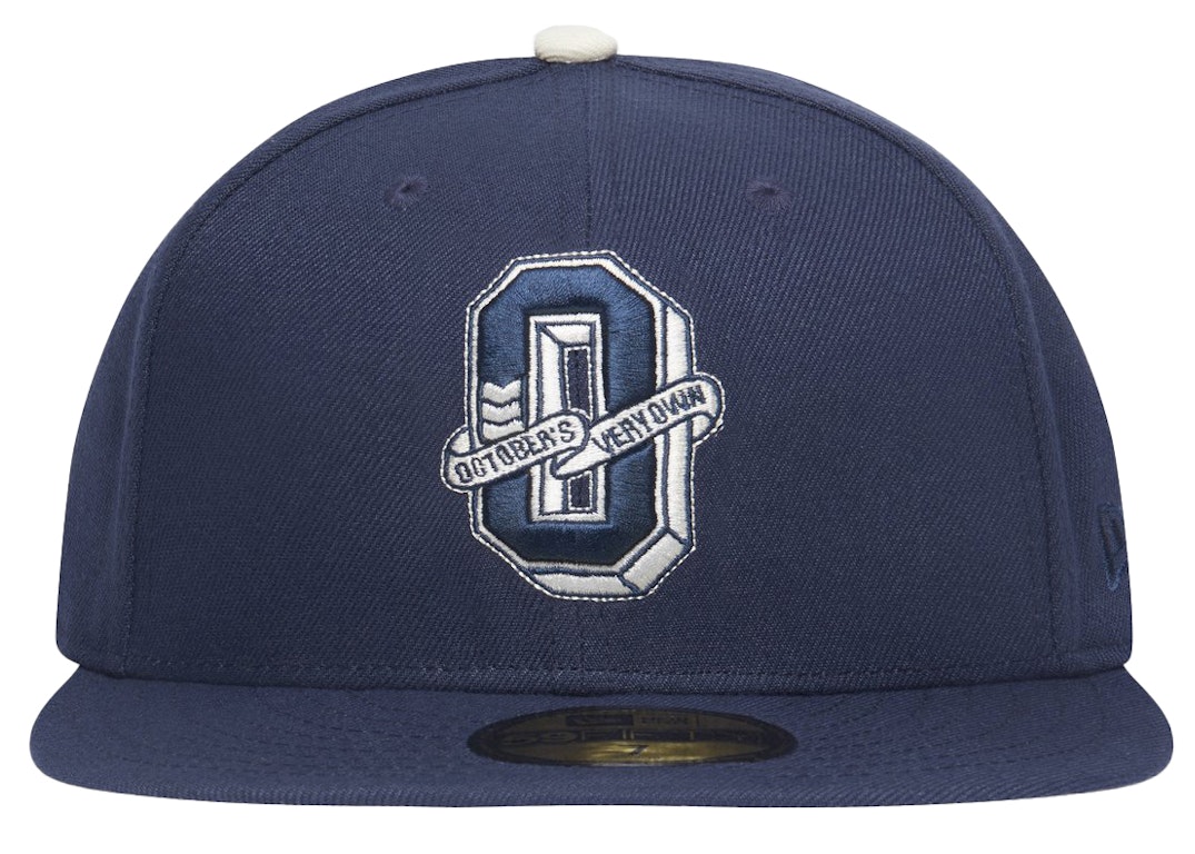 Pre-owned Ovo New Era Varsity Logo 59fifty Fitted Hat Navy